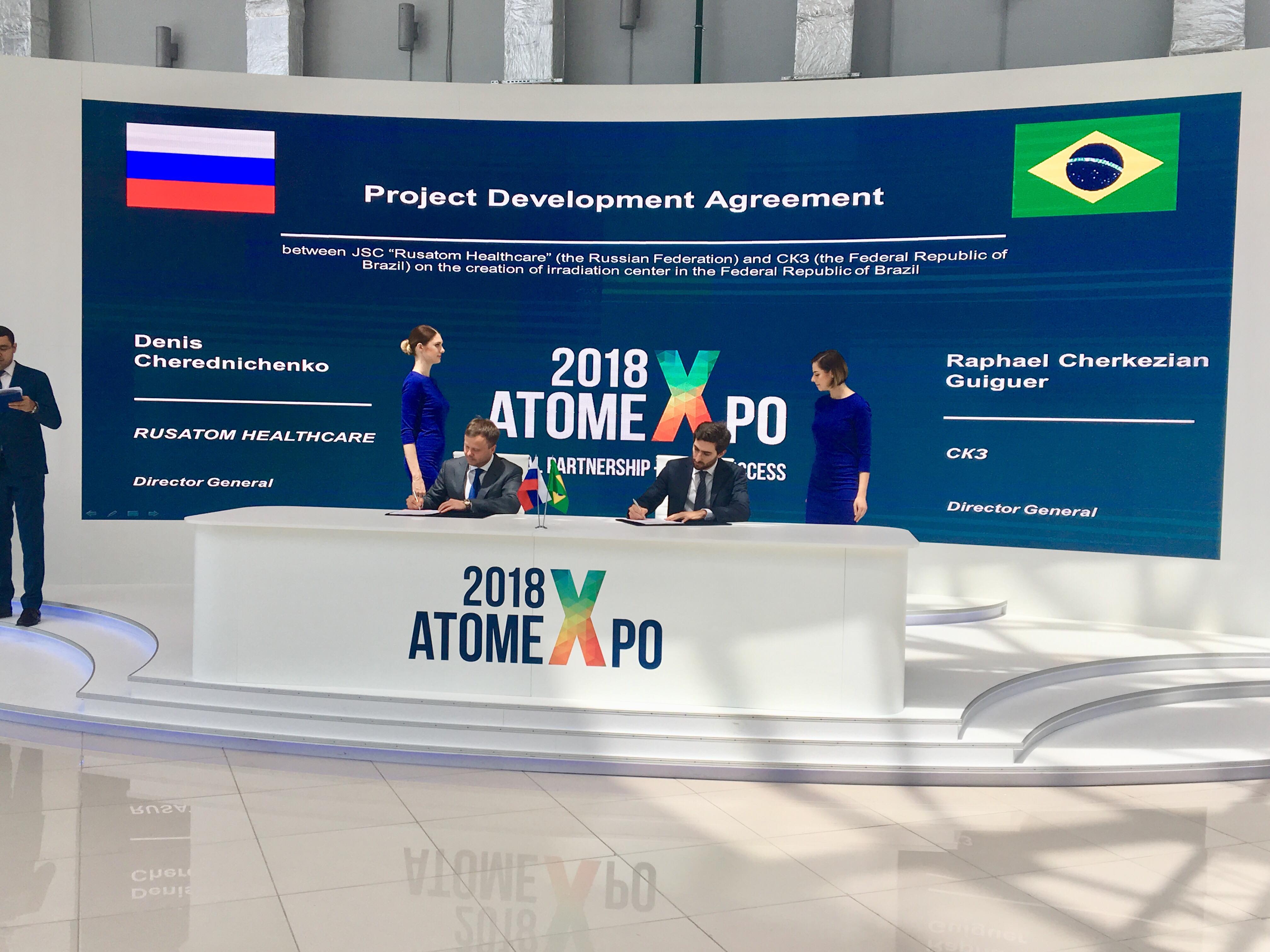 A Rosatom Healthcare e a empresa brasileira CK3 assinaram um Acordo de Desenvolvimento de Projeto para a implementação do "Centro de irradiação no Brasil"