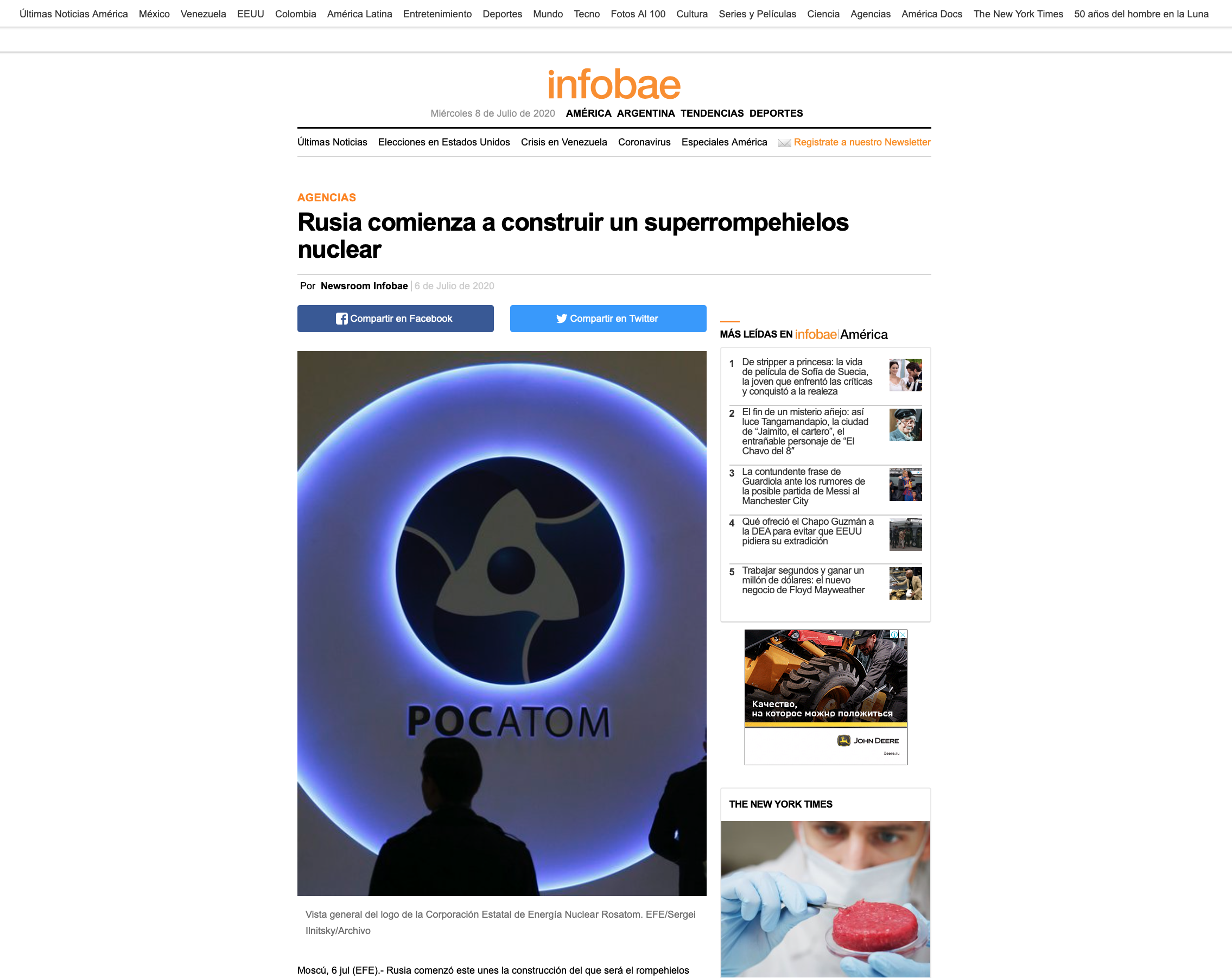 Rusia comienza a construir un superrompehielos nuclear
