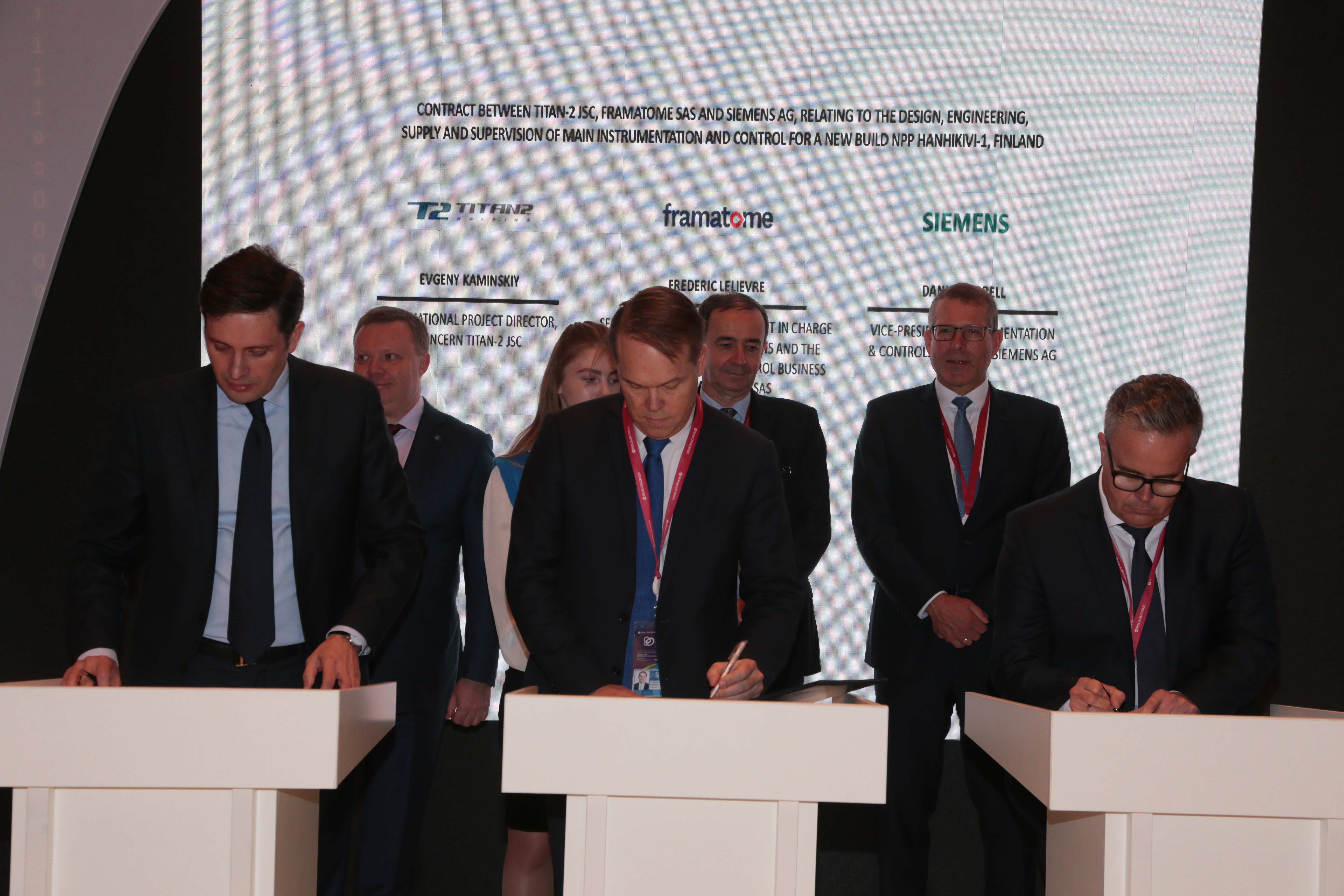 TITAN-2 e o consórcio Framatome-Siemens assinam contrato para o fornecimento da Instrumentação e Controle Principal (I&C) da central HANHIKIVI-1